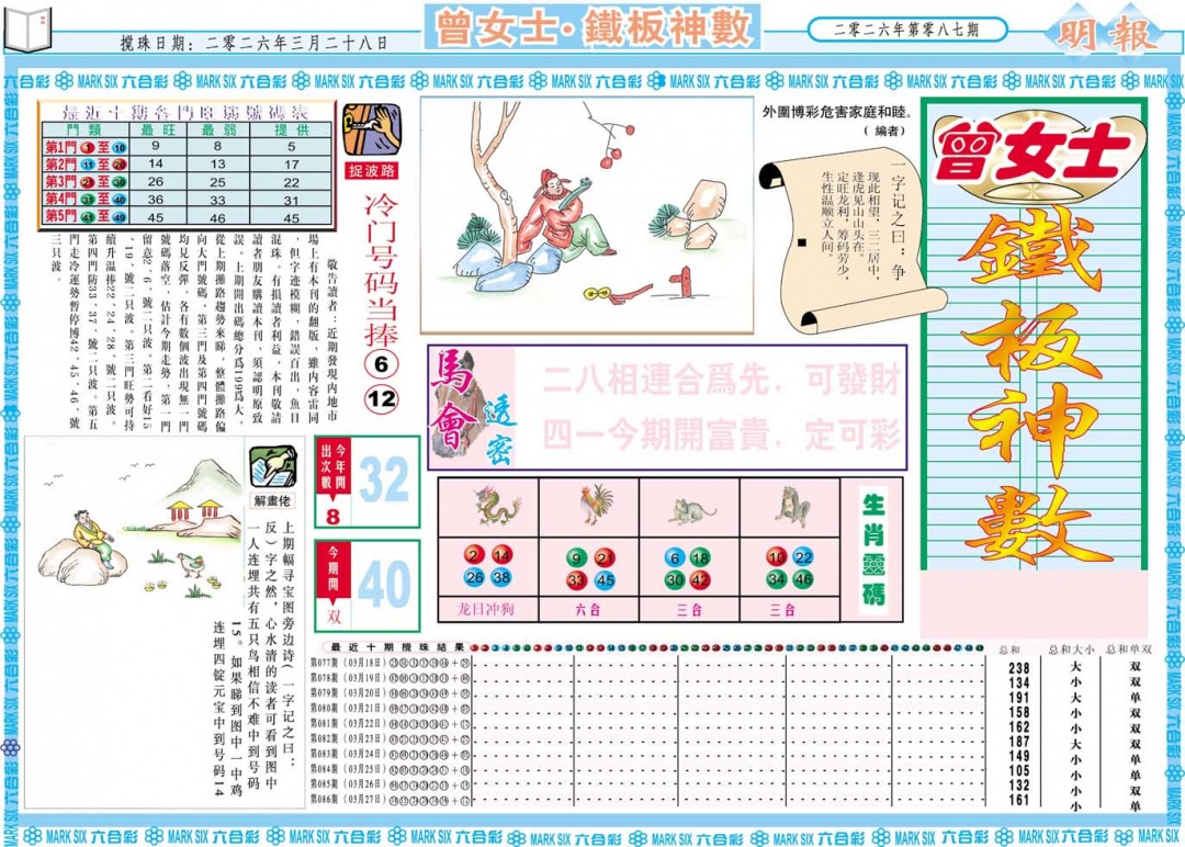 087期曾女士铁板神数A[图]